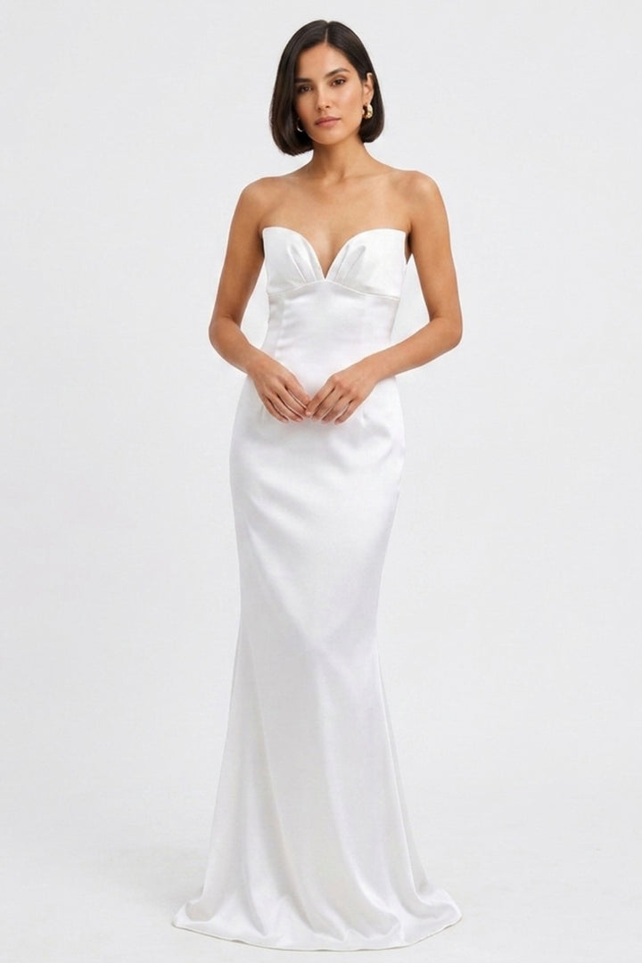 Sweetheart Mermaid Wedding Dress in Silk Crepe