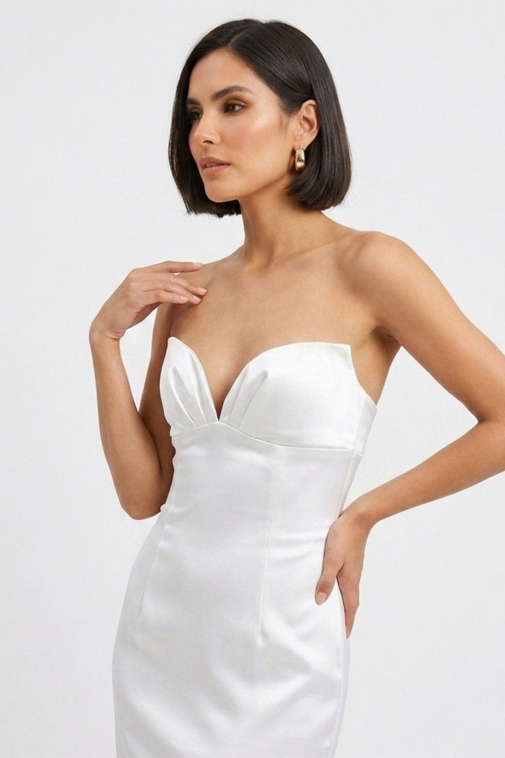 Sweetheart Mermaid Wedding Dress in Silk Crepe