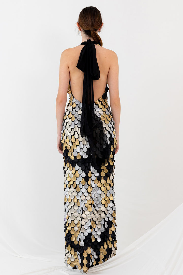 Halter Neckline Long Dress
