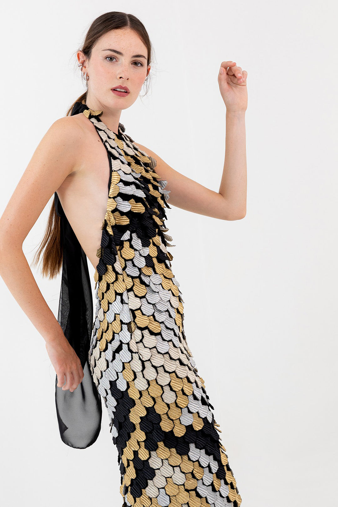 Halter Neckline Long Dress