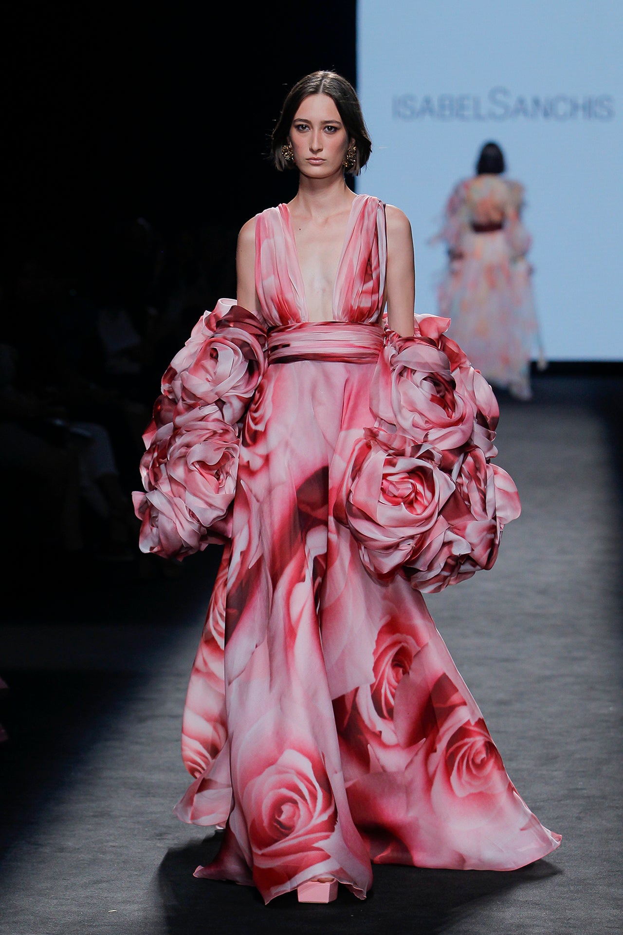 M R Design Printed Floral Dress with Ruffles – M.R DESIGN