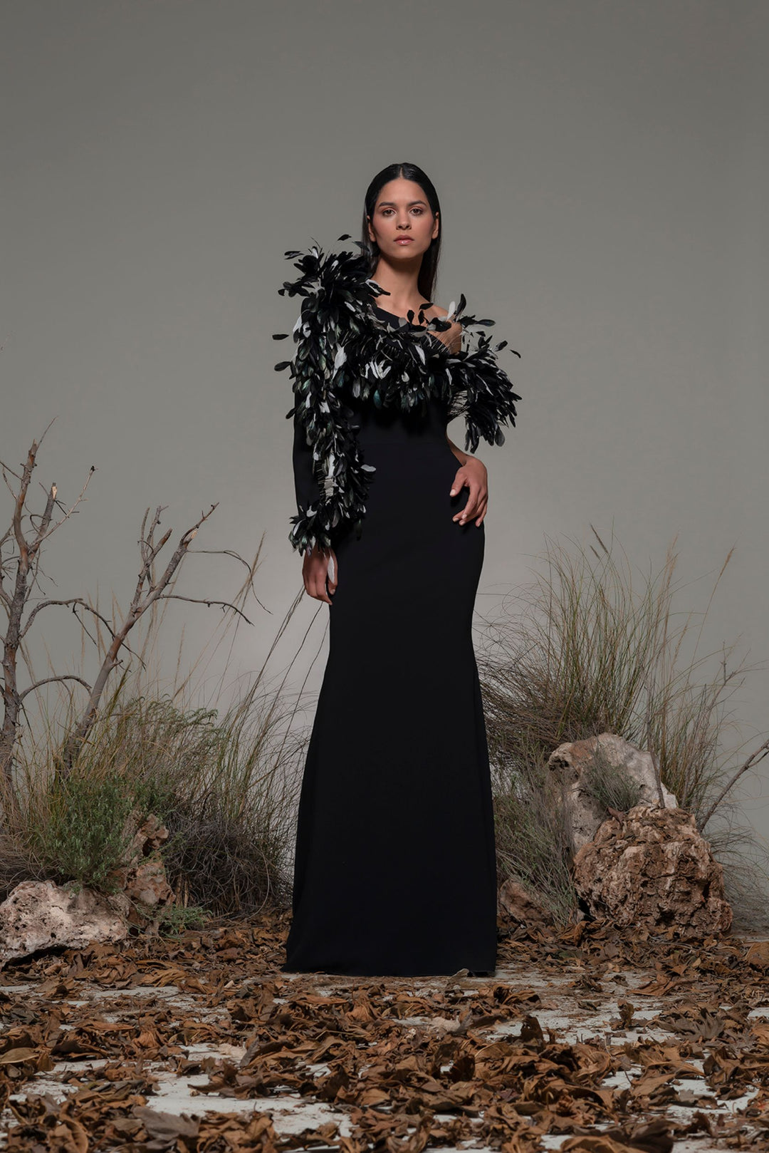 black one shoulder mermaid dress Grand Beauty Black Ruffled One-Shoulder Mermaid Maxi Dress