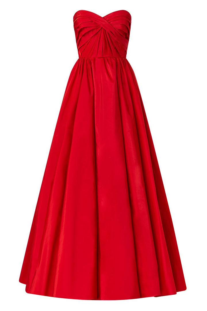 Taffeta Strapless A-line Dress