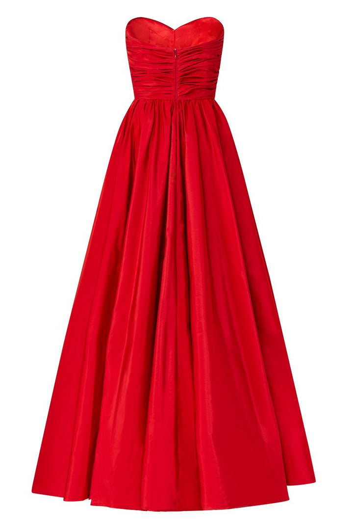 Taffeta Strapless A-line Dress