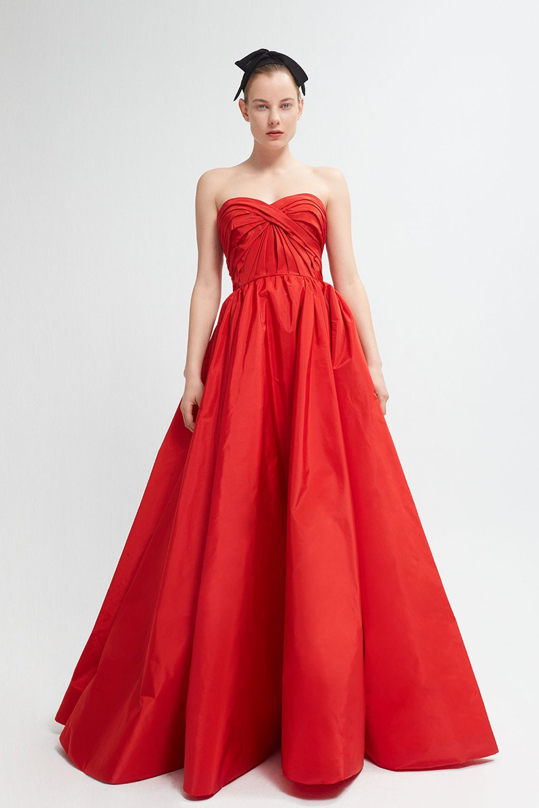 Taffeta Strapless A-line Dress