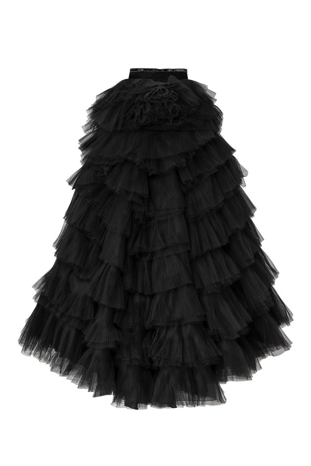 Georgette Shirt with Ruffled Tulle Princess Skirt