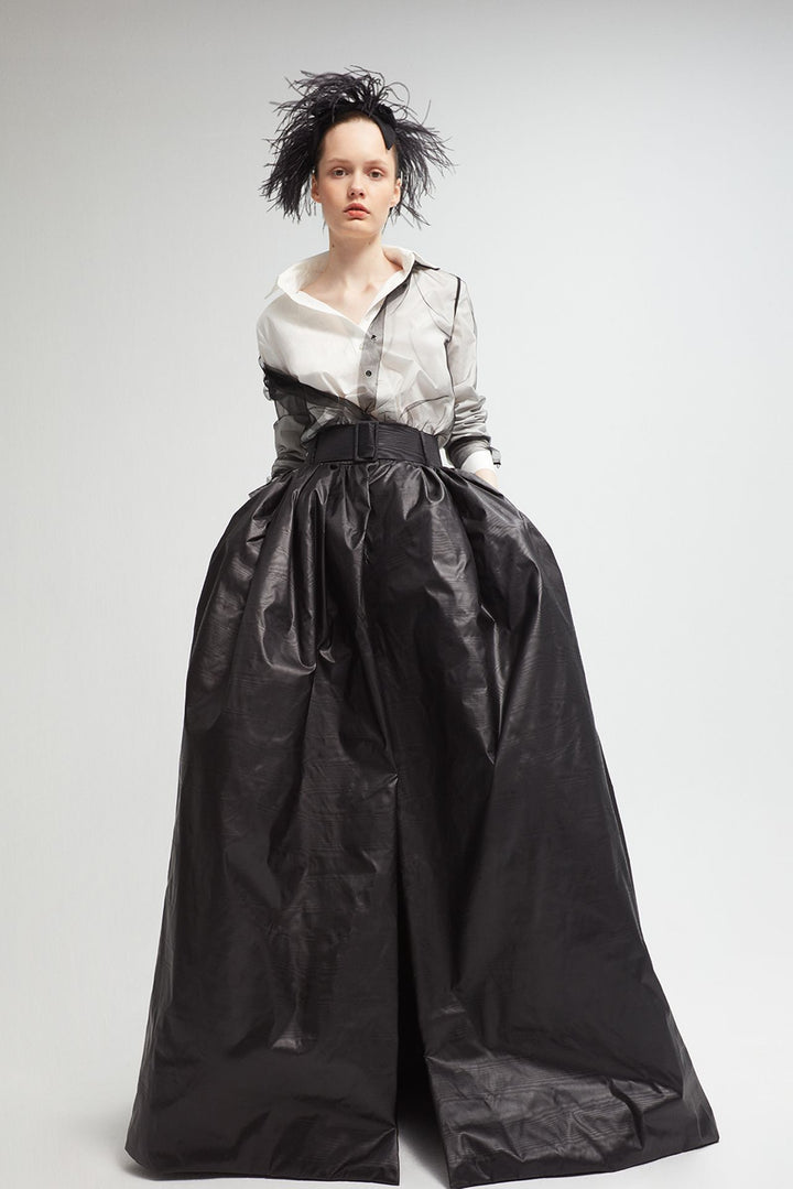 Tulle and Poplin Two-Cut Shirt with Skirt