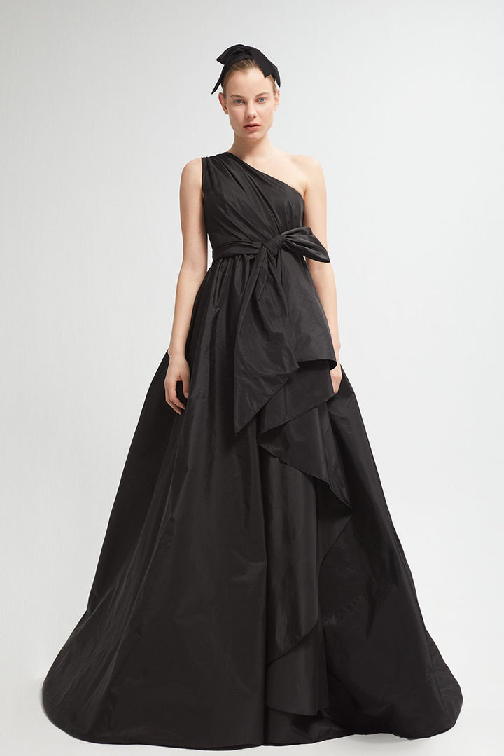 Taffeta One-Shoulder Princess Dress