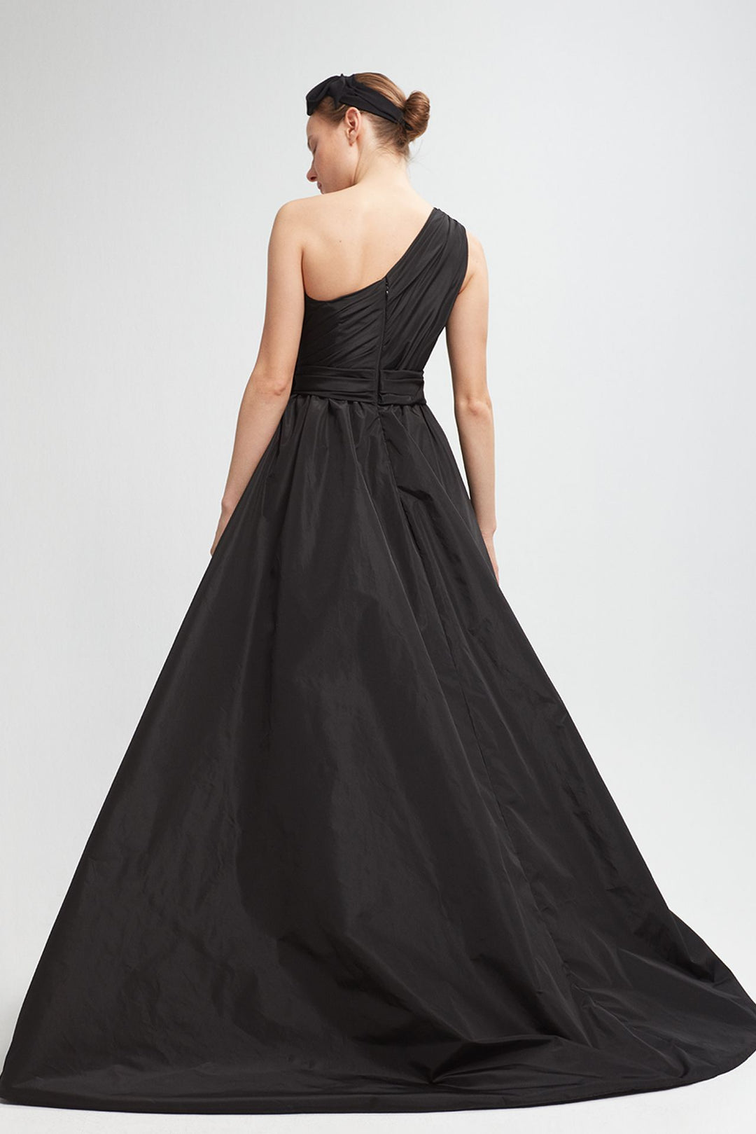 Taffeta One-Shoulder Princess Dress