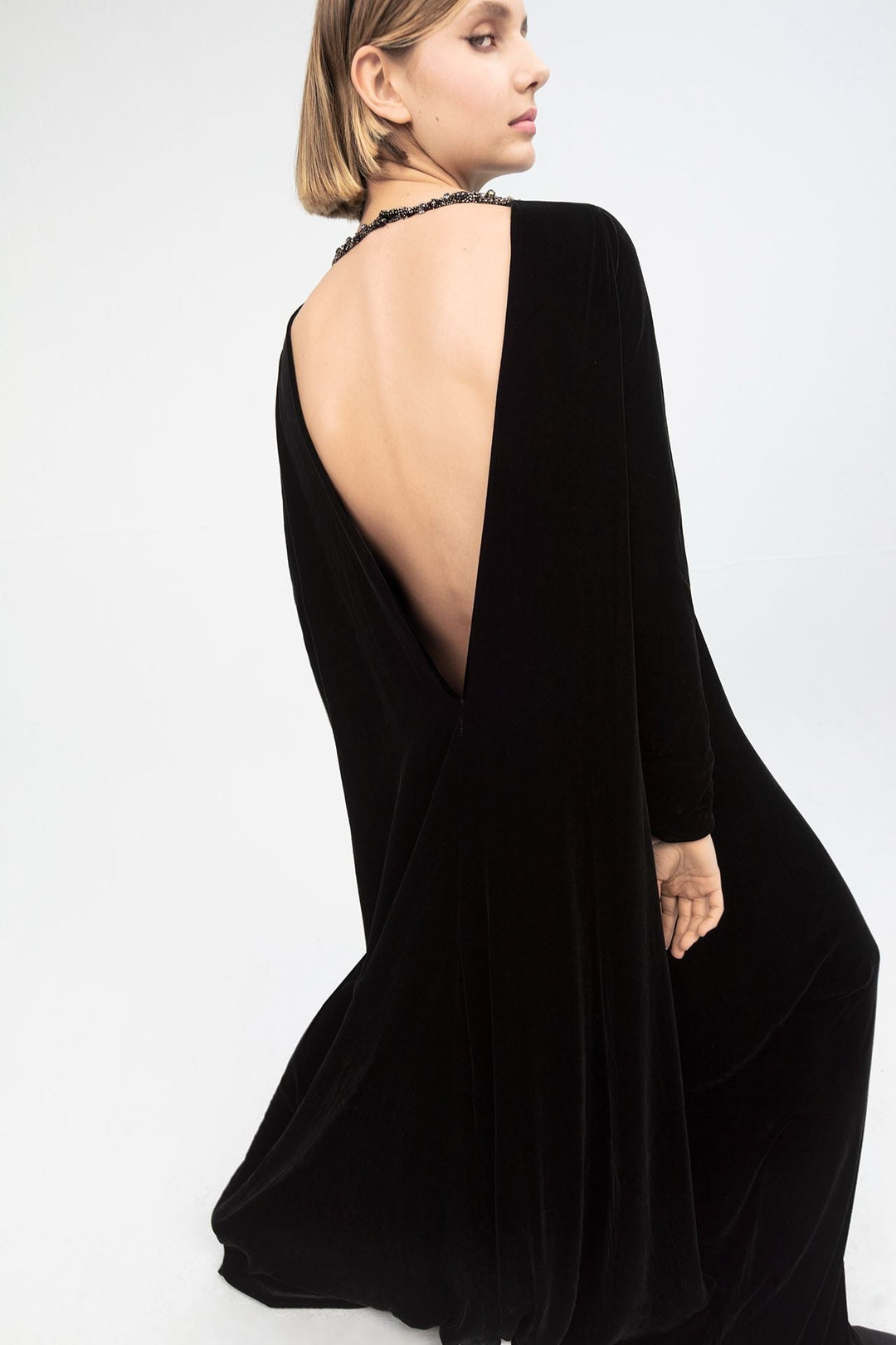 velvet oversized dress Strapless Velvet Gown with Oversized Back Bow 26227