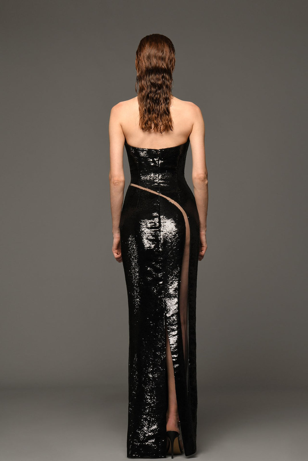 Strapless Sequin Fitted Dress
