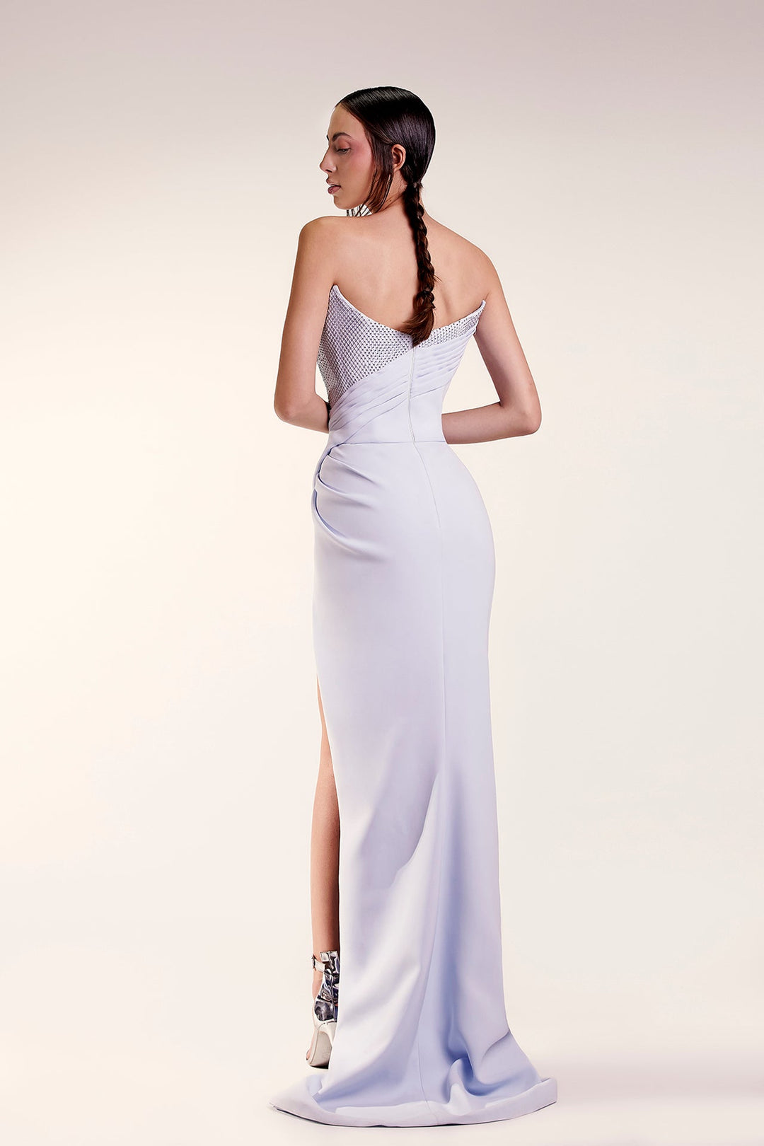 Strapless Crepe Fitted Dress