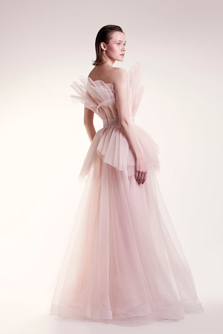 Strapless Voluminous Tulle Dress