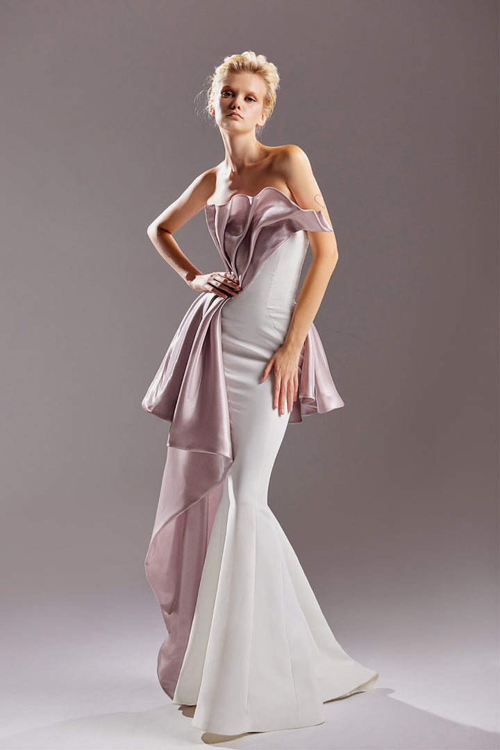 Strapless Crepe Mermaid Dress