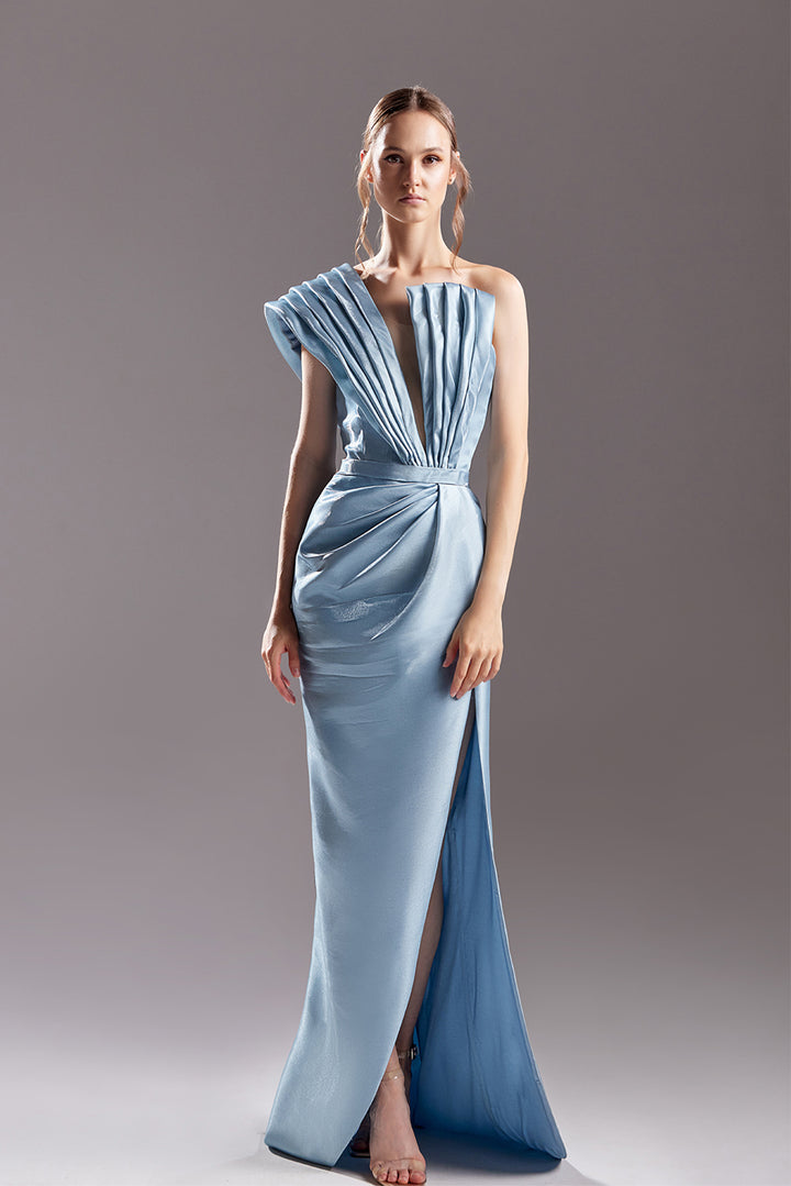 One-Shoulder Organdie Dress