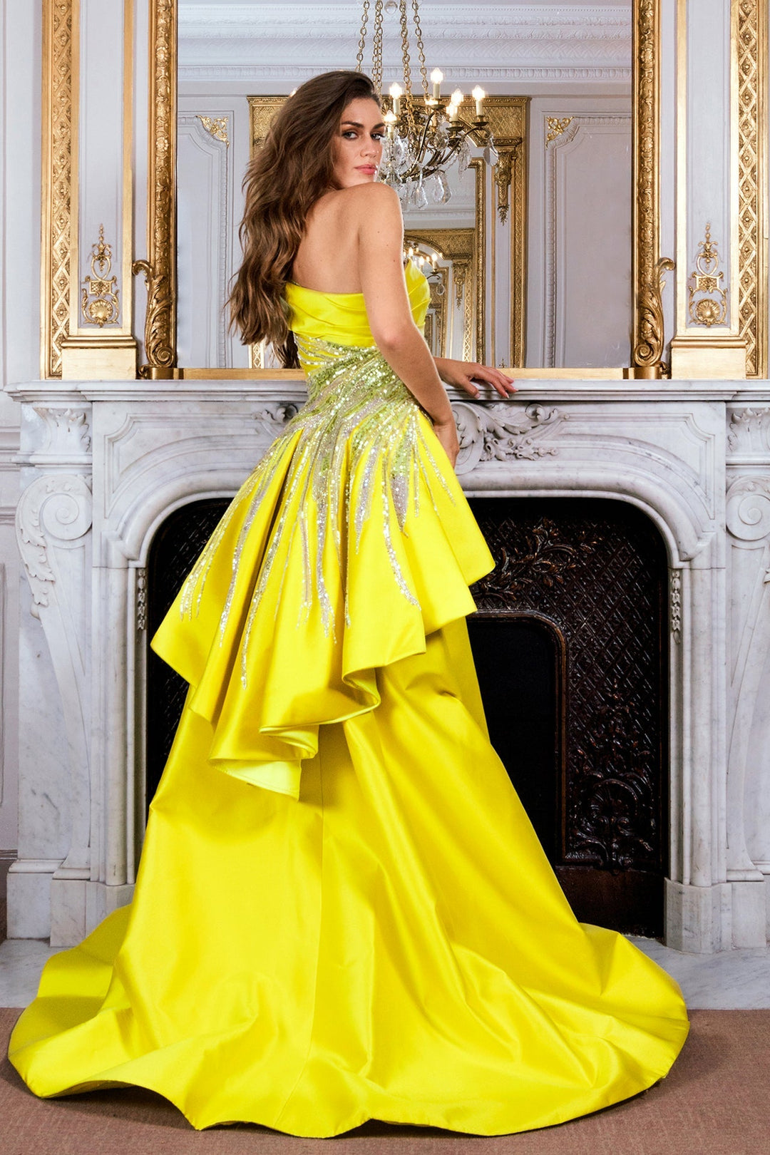 Cadi One-Shoulder Dress with Overskirt and Embroidery M.R DESIGN Cadi One-Shoulder Dress with Overskirt and Embroidery M.R DESIGN