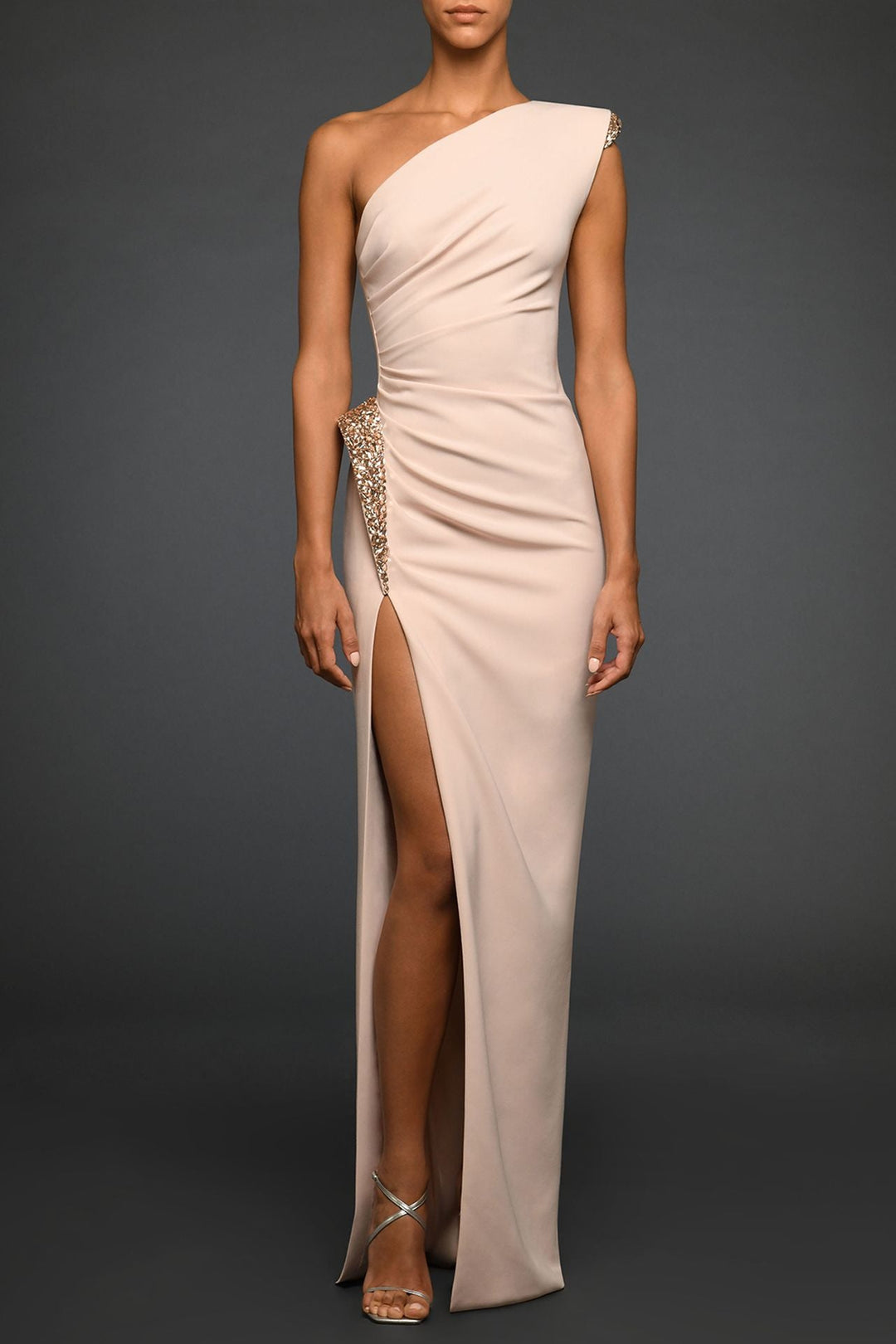 One-Shoulder Draped Dress