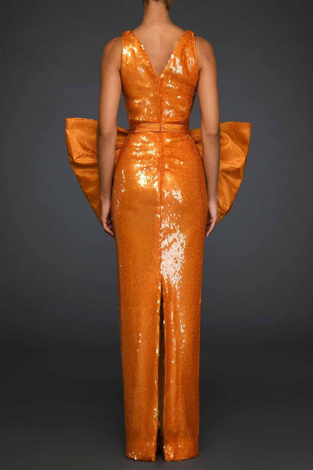 orange sequin maxi dress Sequin Evening Dresses