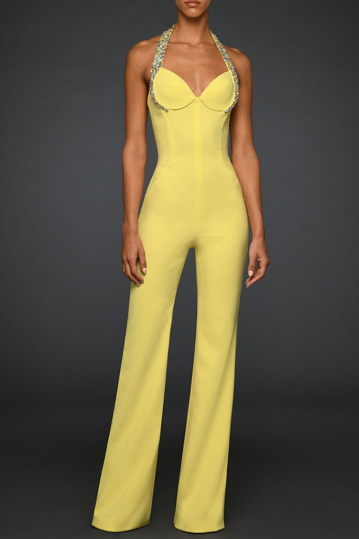 Sleeveless Crepe Jumpsuit