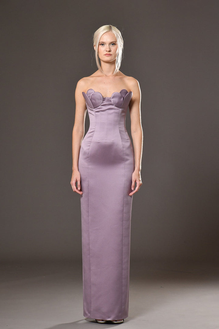 Silk Satin Radzimir Strapless Fitted Dress