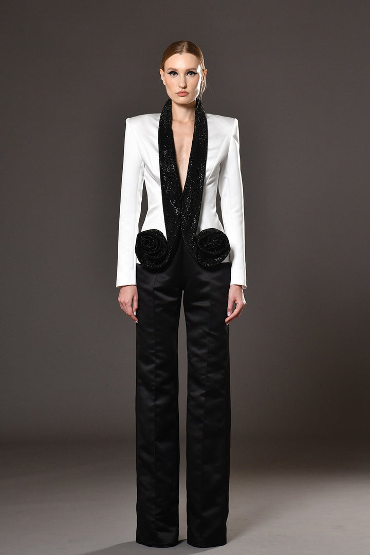 Silk Satin Radzimir Blazer and Pants