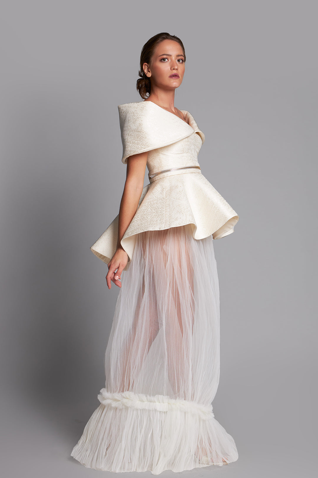 white off the shoulder peplum dress White Slim Fit Wholesale Off Shoulder Peplum Dresses For Party AM210824