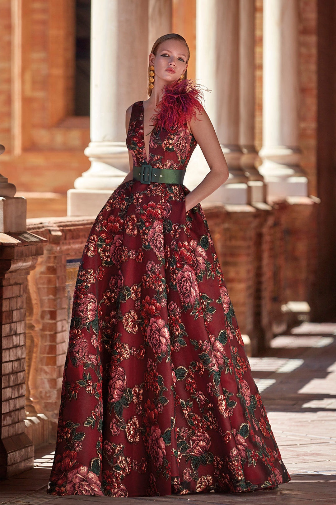 floral organza fabric dress Pink Floral Organza Dress: Square Neck Summer Party Dress
