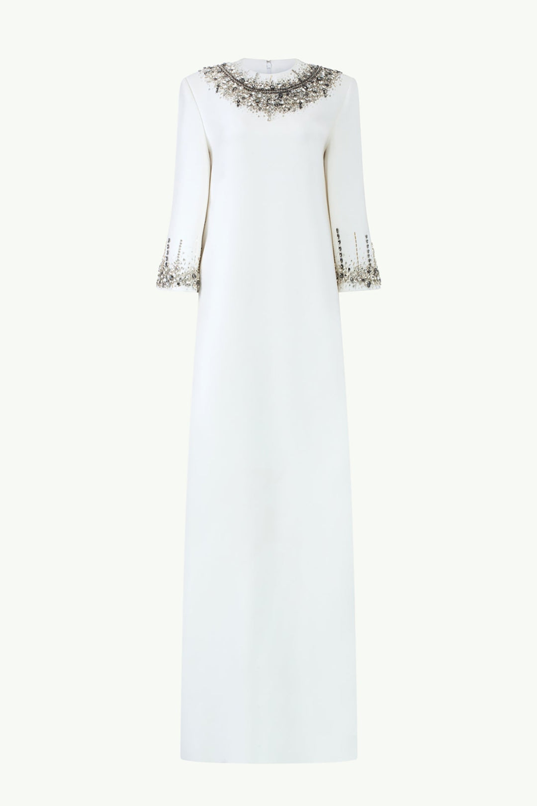 Velvet Satin Kaftan Dress with Embroidery Details M.R DESIGN Velvet Satin Kaftan Dress with Embroidery Details M.R DESIGN