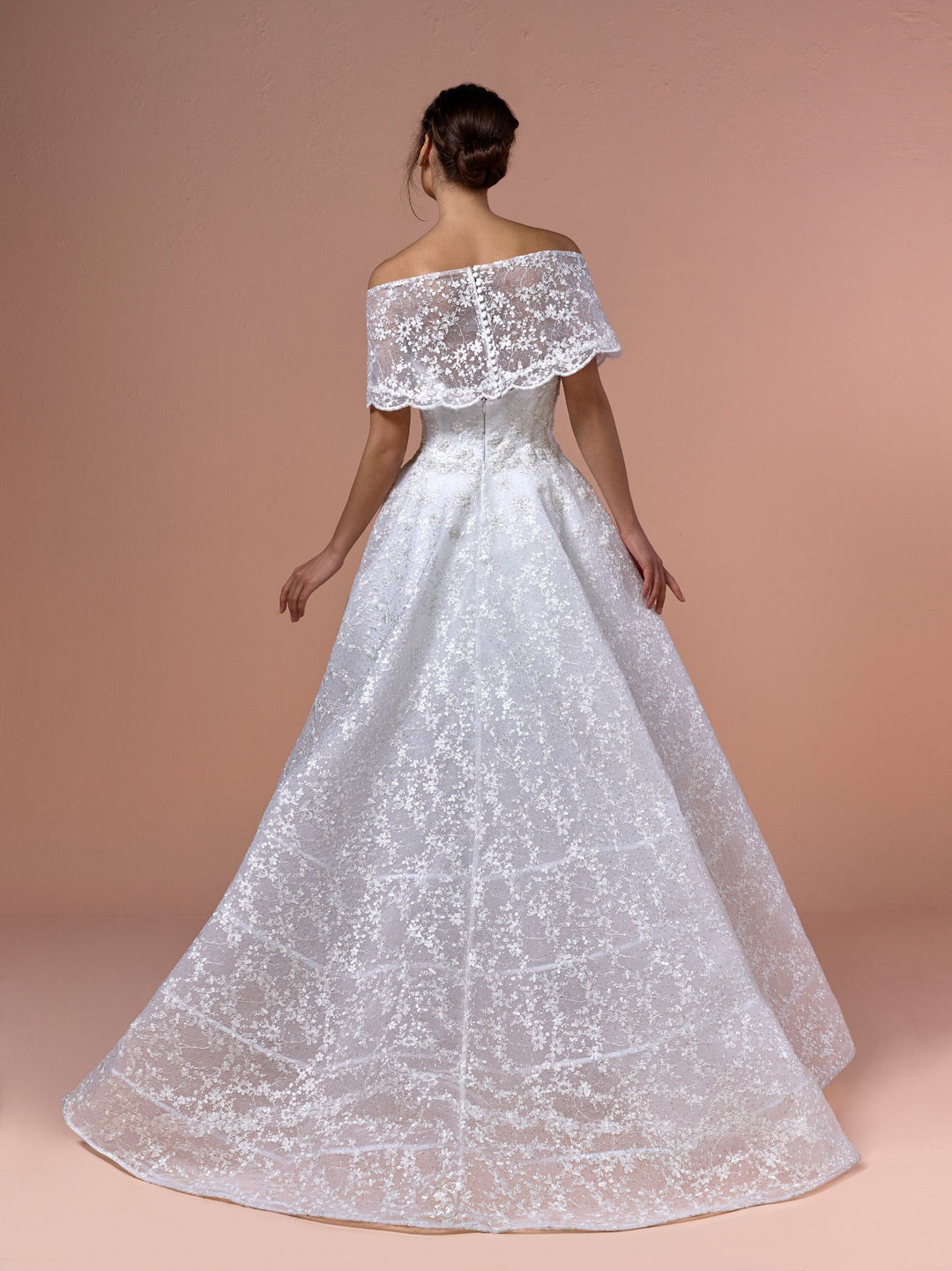 Off-The-Shoulder Princess Dress with Embroidery