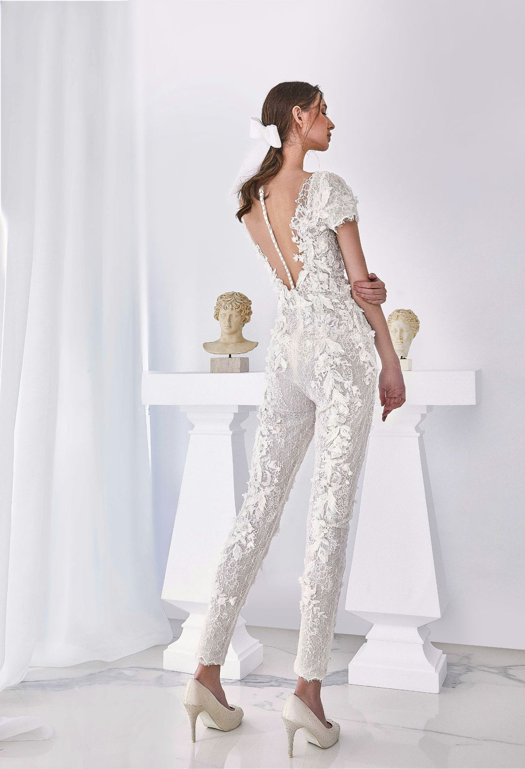 Embroidered Lace Fitted Jumpsuit