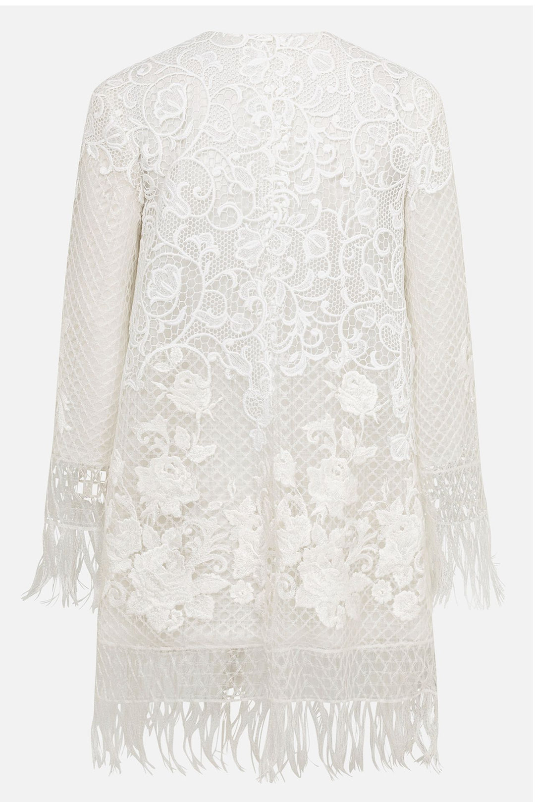 Shirt, Lace Embroidered Jacket, and Pleated Pants