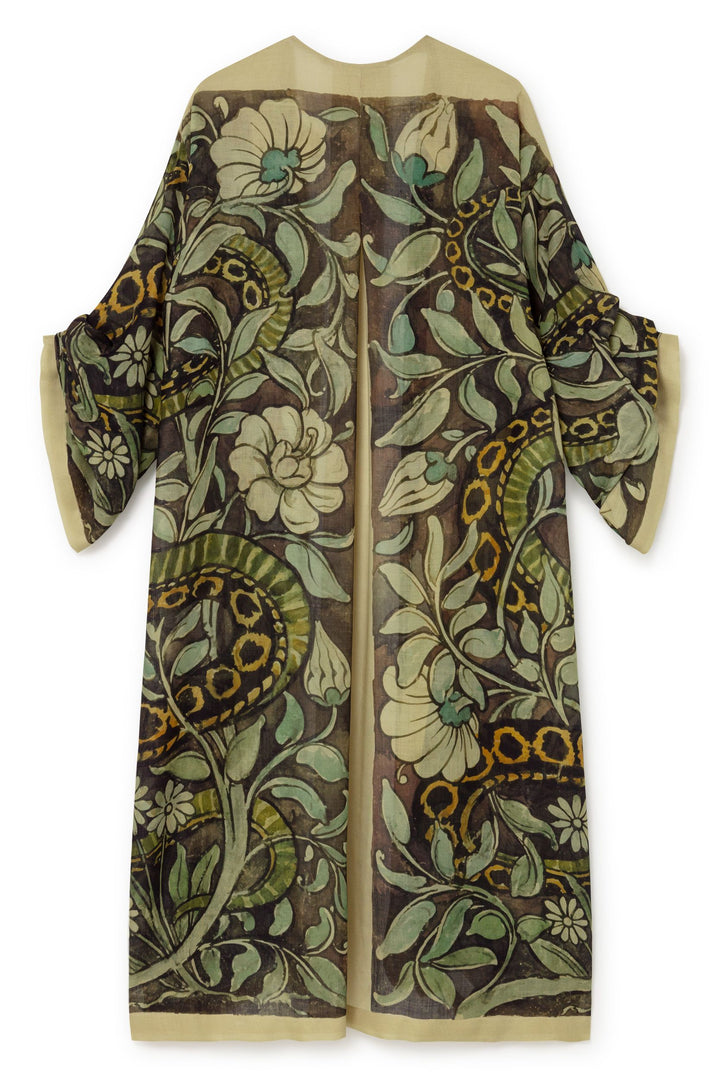 Printed Shirt Dress with Kaftan