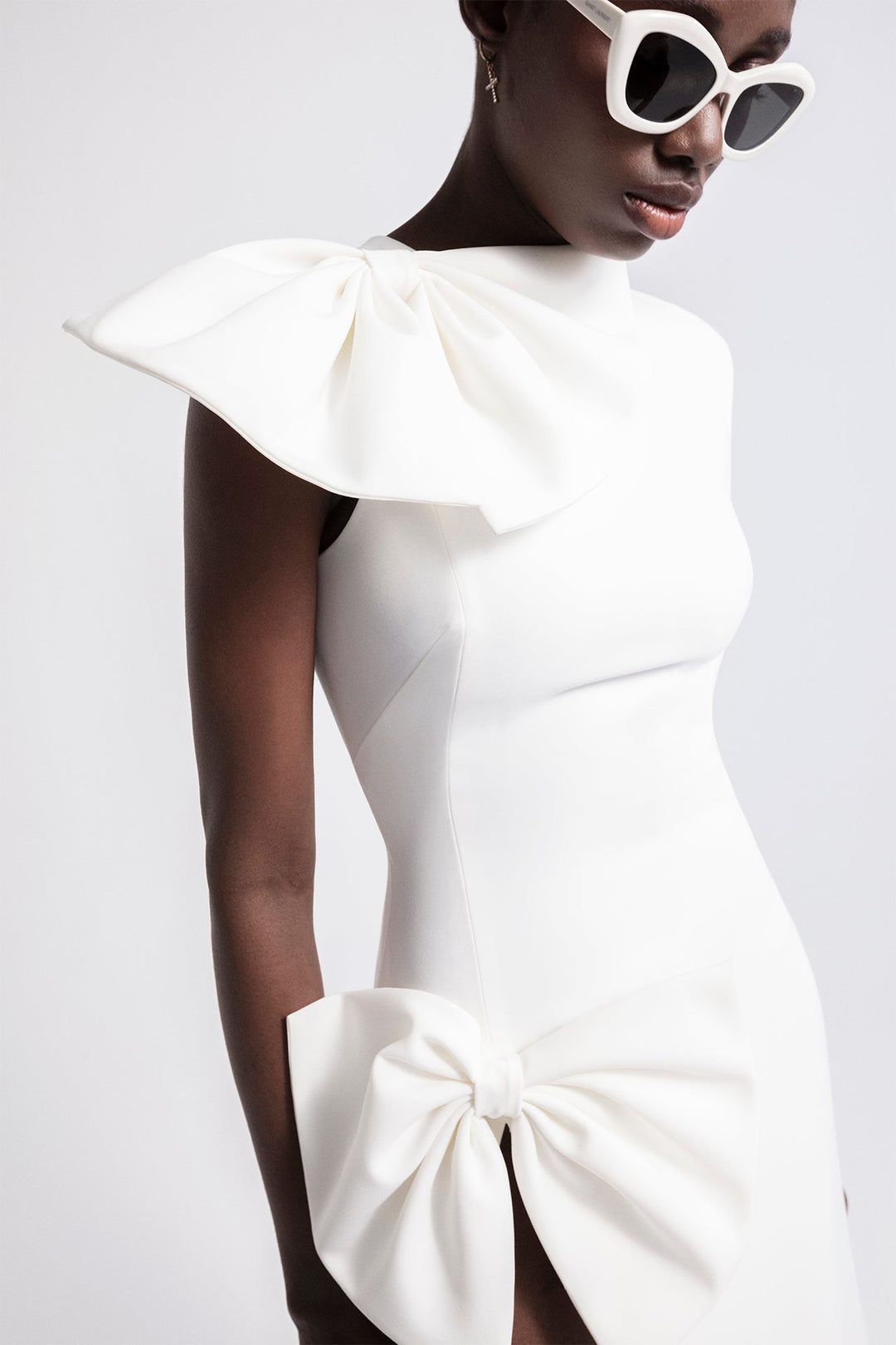 Crepe Asymmetrical Mermaid Wedding Dress M.R DESIGN Crepe Asymmetrical Mermaid Wedding Dress M.R DESIGN