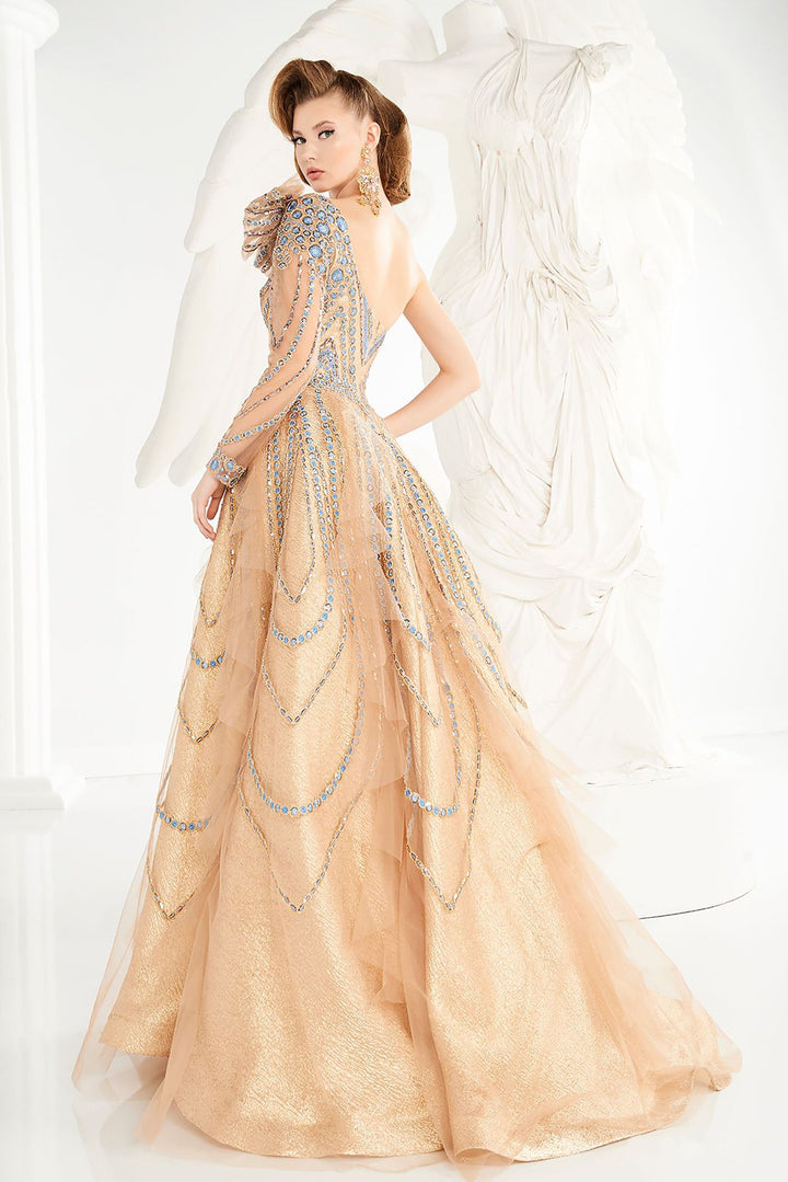 A-Line Tulle Cape Dress