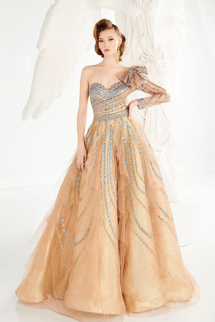 A-Line Tulle Cape Dress